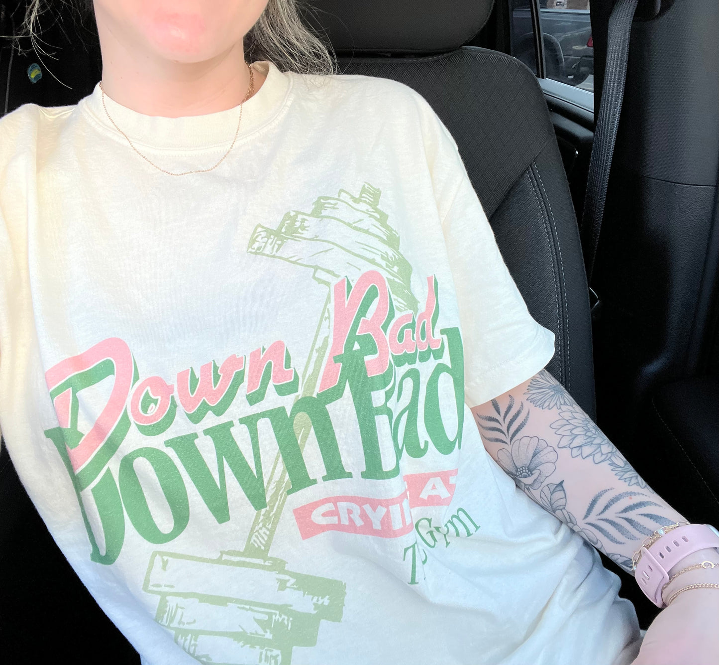 Down Bad Crying at the Gym t-shirt