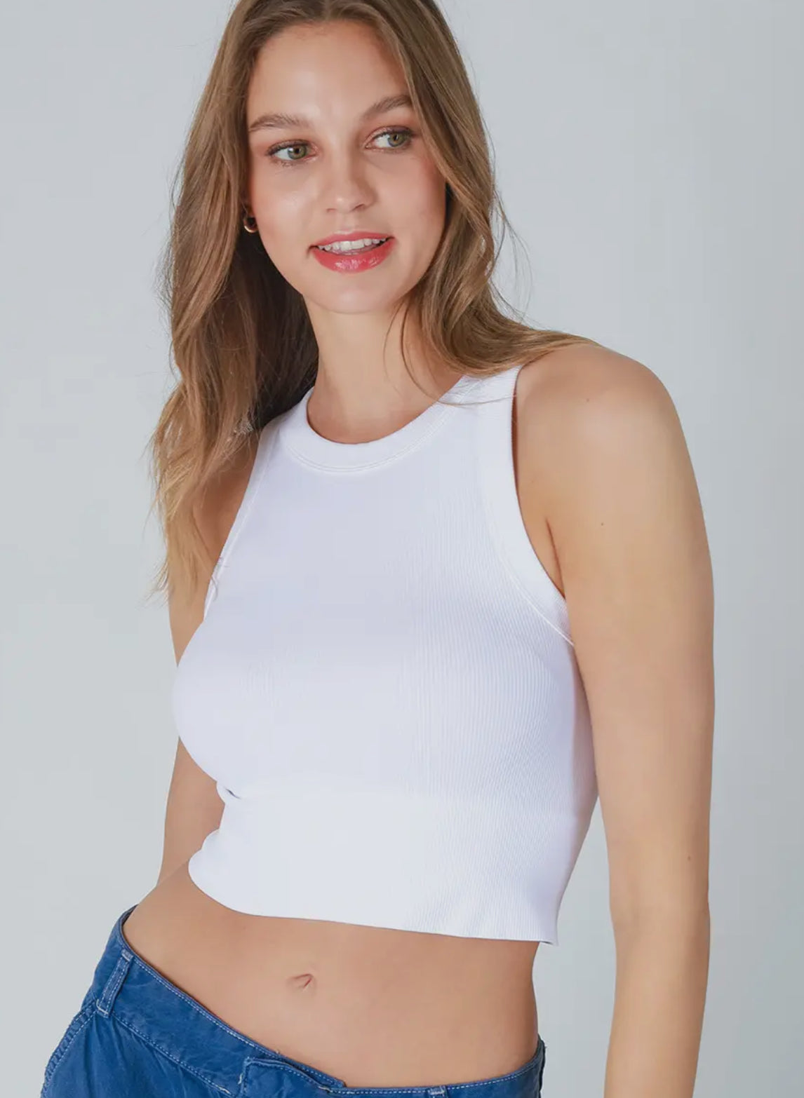 Crop Ribbed Tank
