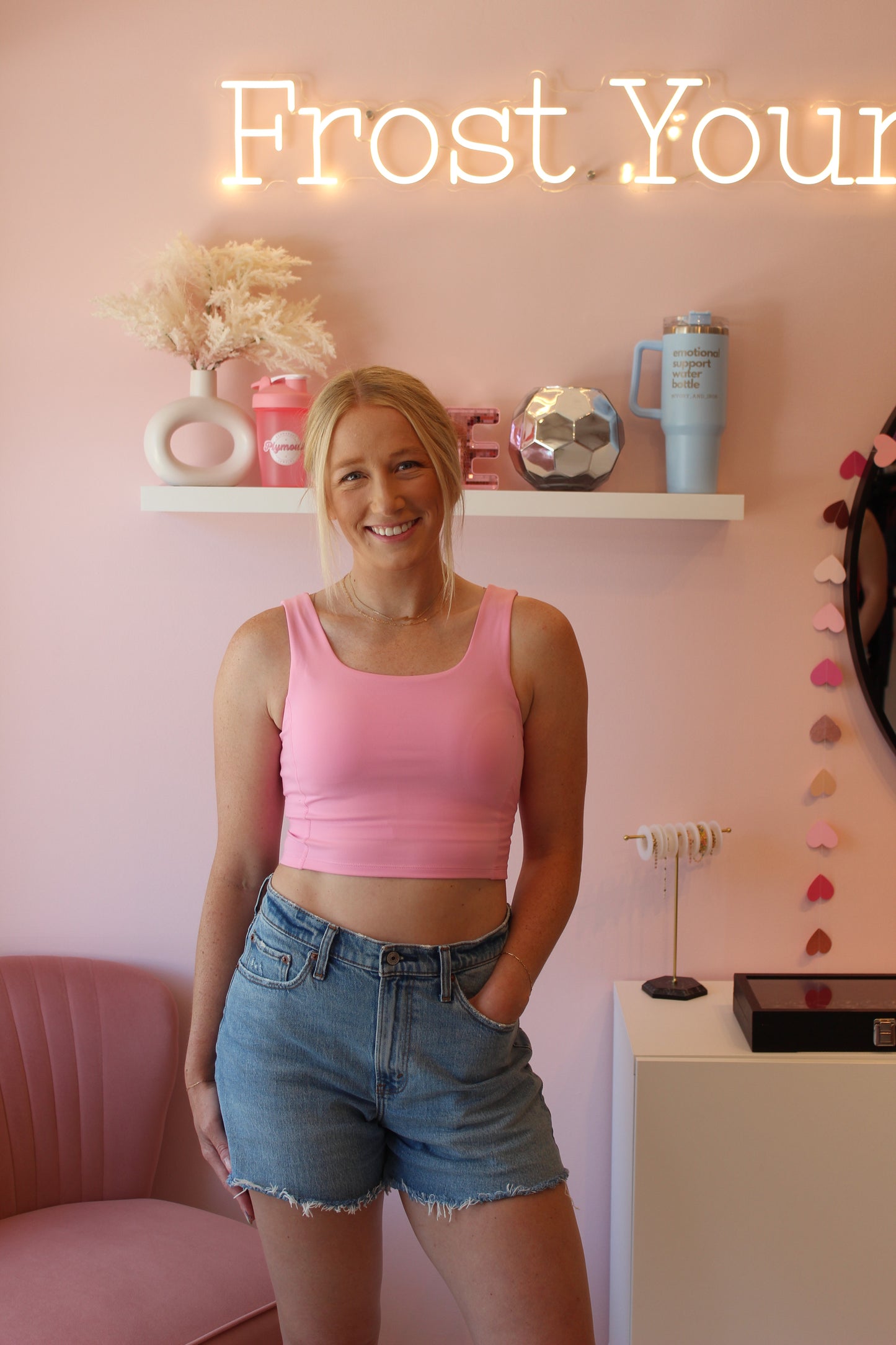 Light Pink Cropped Tank